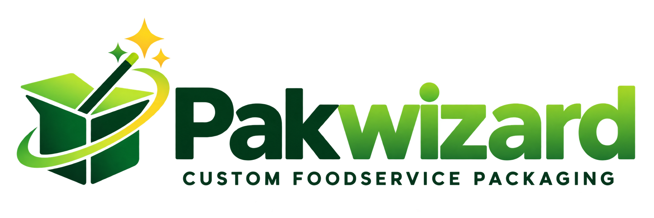 Pakwizard custom foodservice packaging logo